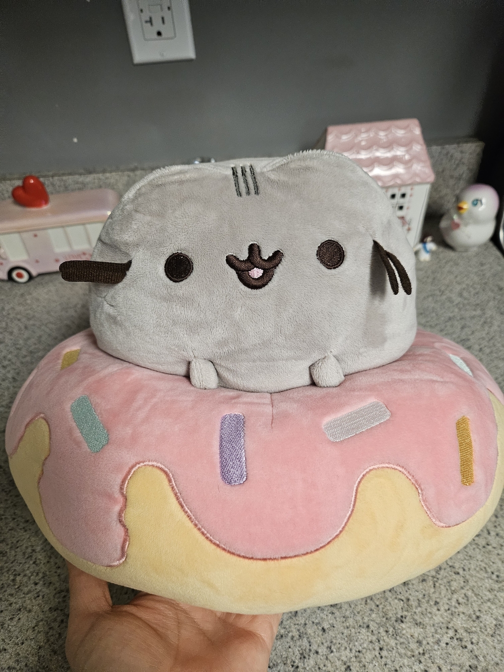 Pusheen Plush Donut Cushion - Pink Frosting - Picture 10 of 14